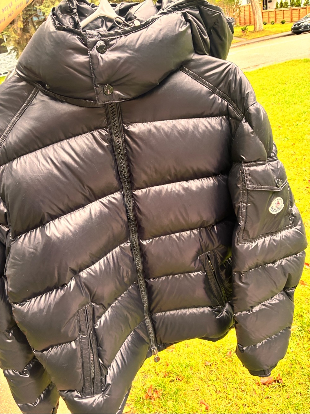 Moncler Black Quilted Kids Puffer Jacket with Hood